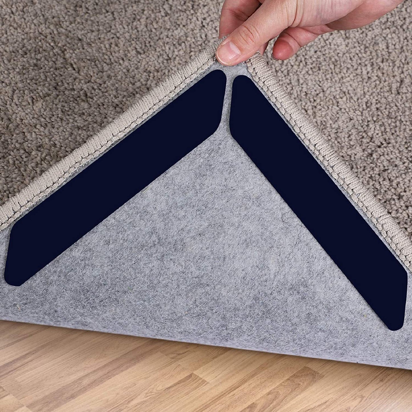 8 PCS Rug Gripper Non-Slip Carpet Grip Floor Pads