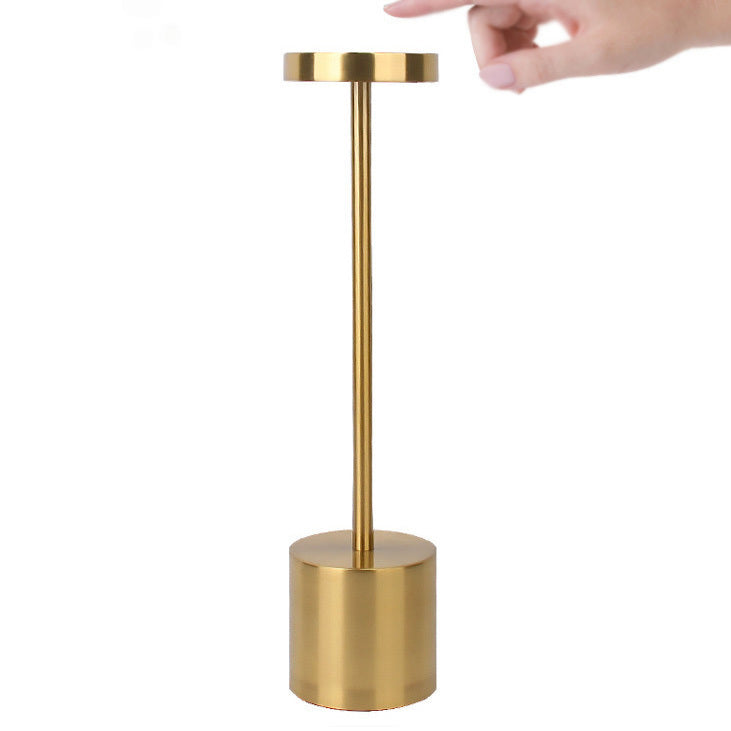 Luxury Designer LED Metal Tall Table Lamp Cordless Touch Sensor Night Light (Gold)