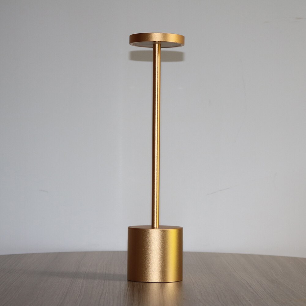 Luxury Designer LED Metal Tall Table Lamp Cordless Touch Sensor Night Light (Gold)