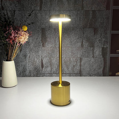 Luxury Designer LED Metal Tall Table Lamp Cordless Touch Sensor Night Light (Gold)