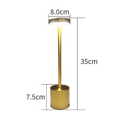 Luxury Designer LED Metal Tall Table Lamp Cordless Touch Sensor Night Light (Gold)