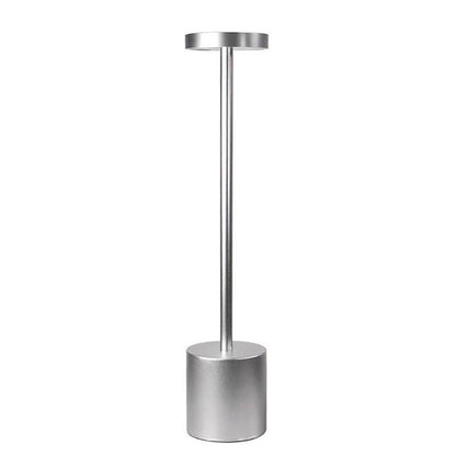 Luxury Designer LED Metal Tall Table Lamp Cordless Touch Sensor Night Light (Silver)