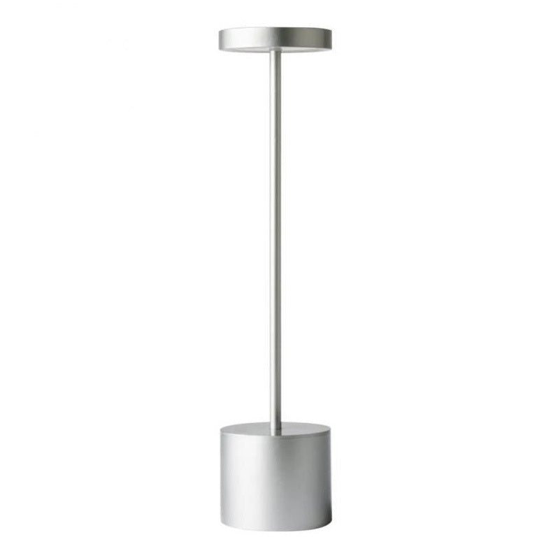 Luxury Designer LED Metal Tall Table Lamp Cordless Touch Sensor Night Light (Silver)