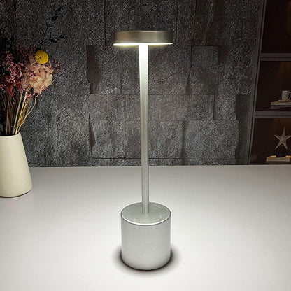 Luxury Designer LED Metal Tall Table Lamp Cordless Touch Sensor Night Light (Silver)