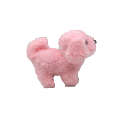 Cute Pink Plush Puppy Dog Walking Barking Pet Toy