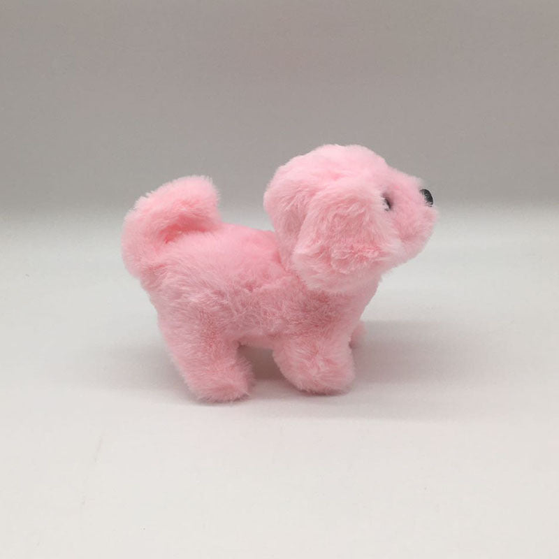 Cute Pink Plush Puppy Dog Walking Barking Pet Toy