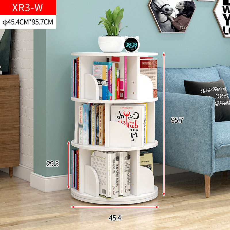 Sanctuary 360-degree Rotating 3 Tier Display Shelf Bookcase Organiser (White)