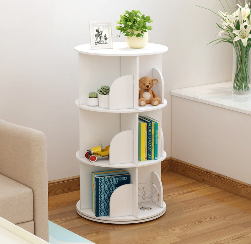 Sanctuary 360-degree Rotating 3 Tier Display Shelf Bookcase Organiser (White)