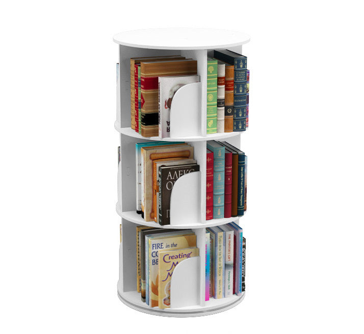 Sanctuary 360-degree Rotating 3 Tier Display Shelf Bookcase Organiser (White)