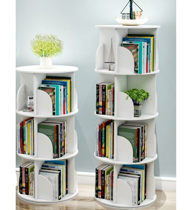 Sanctuary 360-degree Rotating 3 Tier Display Shelf Bookcase Organiser (White)