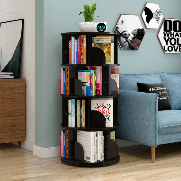 Sanctuary 360-degree Rotating 4 Tier Display Shelf Bookcase Organiser