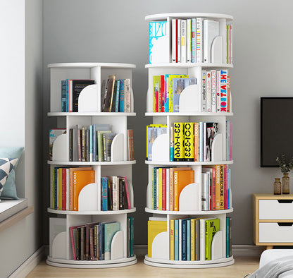 Sanctuary 360-degree Rotating 4 Tier Display Shelf Bookcase Organiser (White)