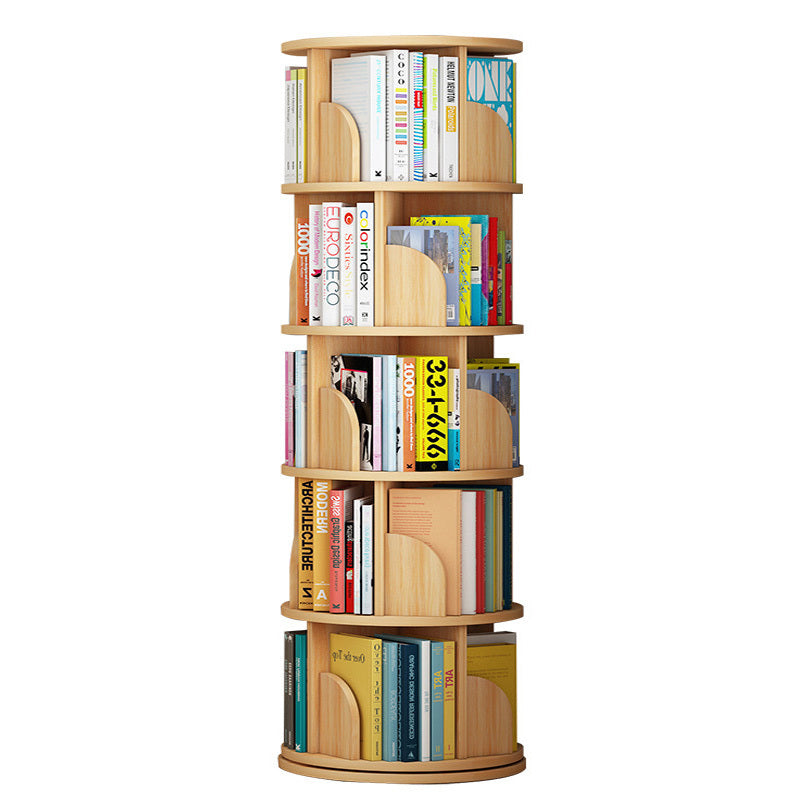 Sanctuary 360-degree Rotating 5 Tier Display Shelf Bookcase Organiser (Oak)