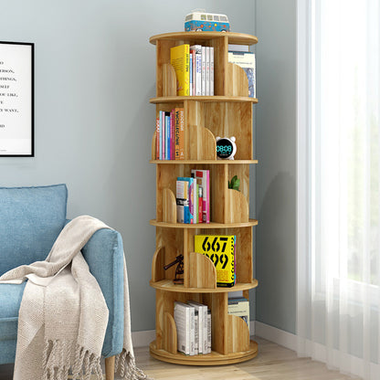 Sanctuary 360-degree Rotating 5 Tier Display Shelf Bookcase Organiser (Oak)