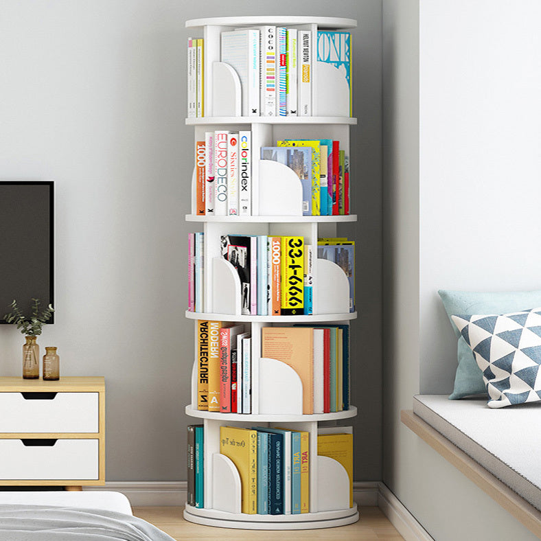 Sanctuary 360-degree Rotating 5 Tier Display Shelf Bookcase Organiser (White)