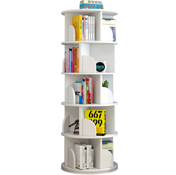 Sanctuary 360-degree Rotating 5 Tier Display Shelf Bookcase Organiser (White)