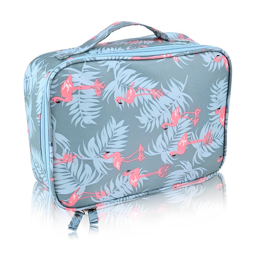 Flamingo Makeup Case Cosmetic Organizer Travel Toiletry Bag