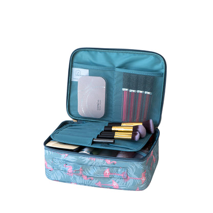 Flamingo Makeup Case Cosmetic Organizer Travel Toiletry Bag