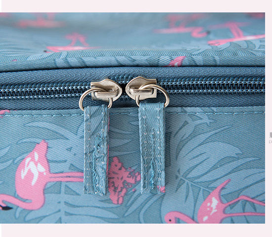 Flamingo Makeup Case Cosmetic Organizer Travel Toiletry Bag