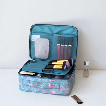 Flamingo Makeup Case Cosmetic Organizer Travel Toiletry Bag