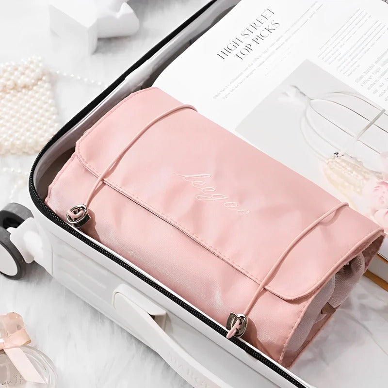 4 in 1 Makeup Pouch Set Cosmetic Organizer Folding Travel Case Toiletry Hanging Bag