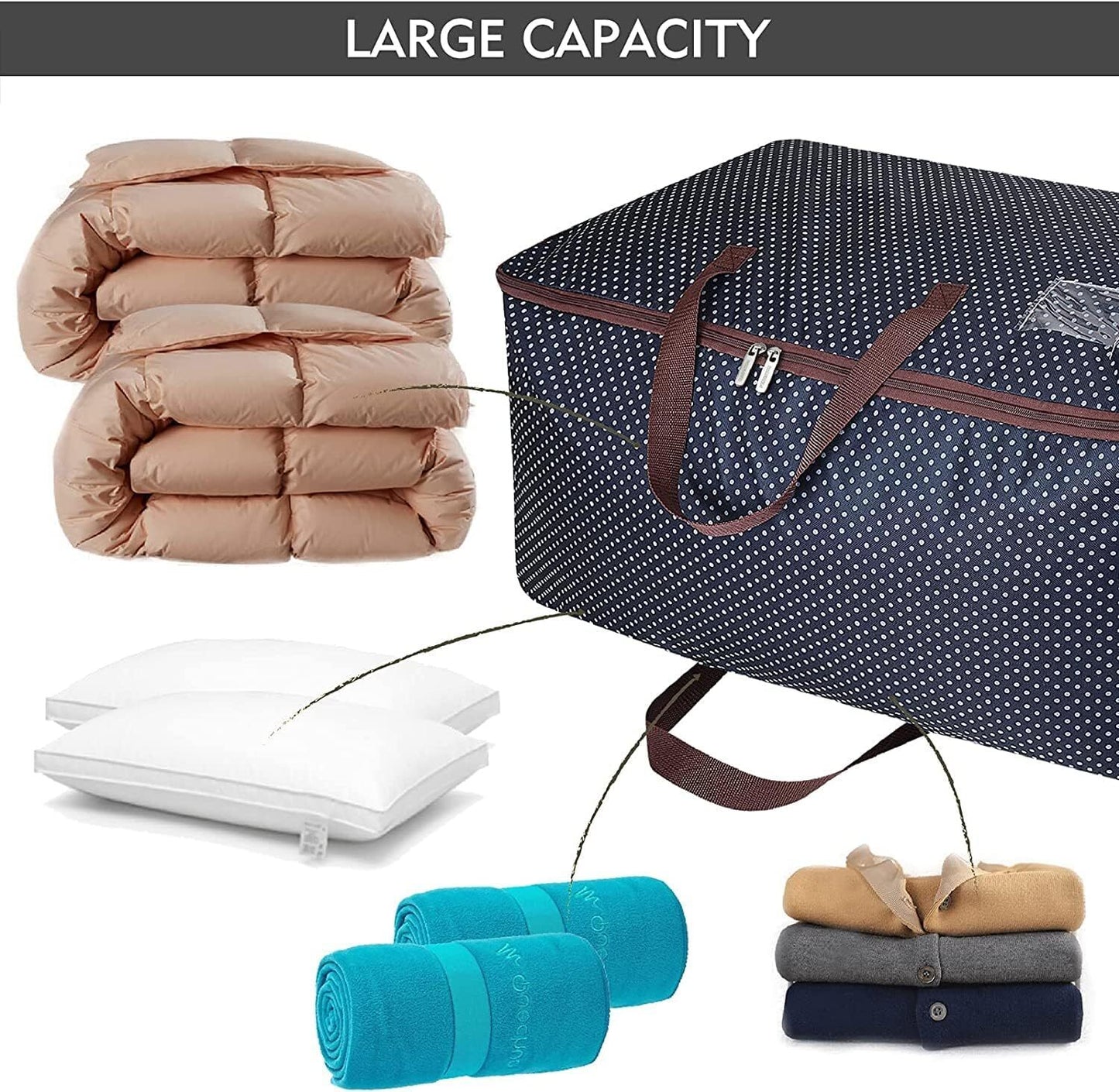 XL Huge 100L Zipped Storage Luggage Bag