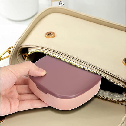 Portable Beauty Case with Mirror Travel Jewellery Box  Makeup Cosmetic Storage Organizer