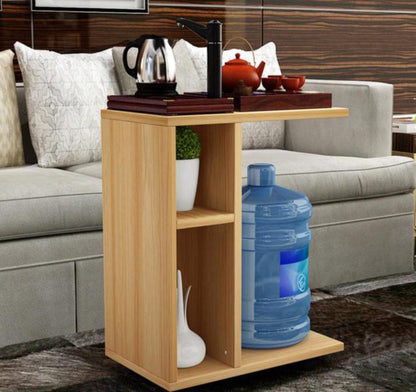 Varossa Side Table with Casters (Natural Oak)