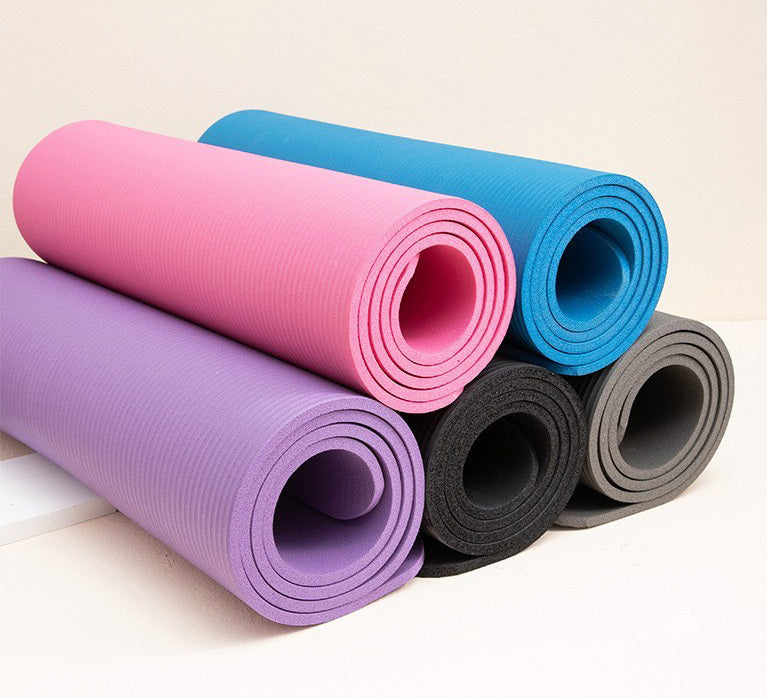 Health and Fitness Extra Thick Yoga Mat 8mm (Black)