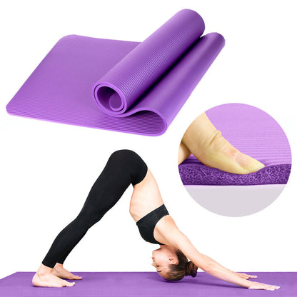 Health and Fitness Extra Thick Yoga Mat 8mm (Black)