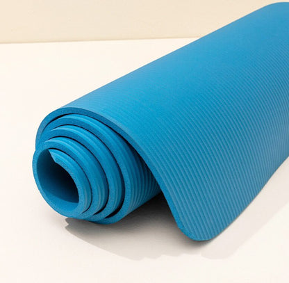 Health and Fitness Extra Thick Yoga Mat 8mm (Blue)