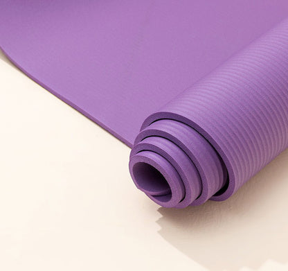 Health and Fitness Extra Thick Yoga Mat 8mm (Purple)