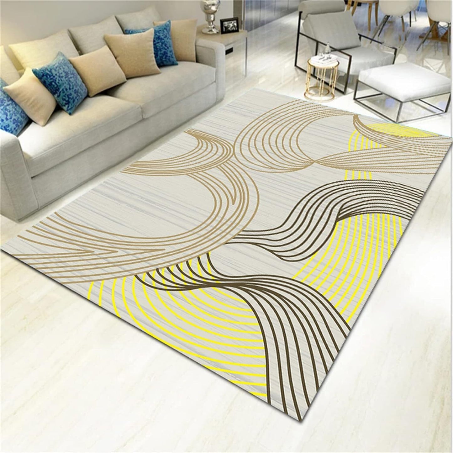 XL Extra Large Lush Plush Rhythm Cotton Carpet Rug (300 x 200)