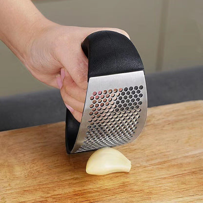 Stainless Steel Kitchen Garlic Press Crusher Rocking Mincer