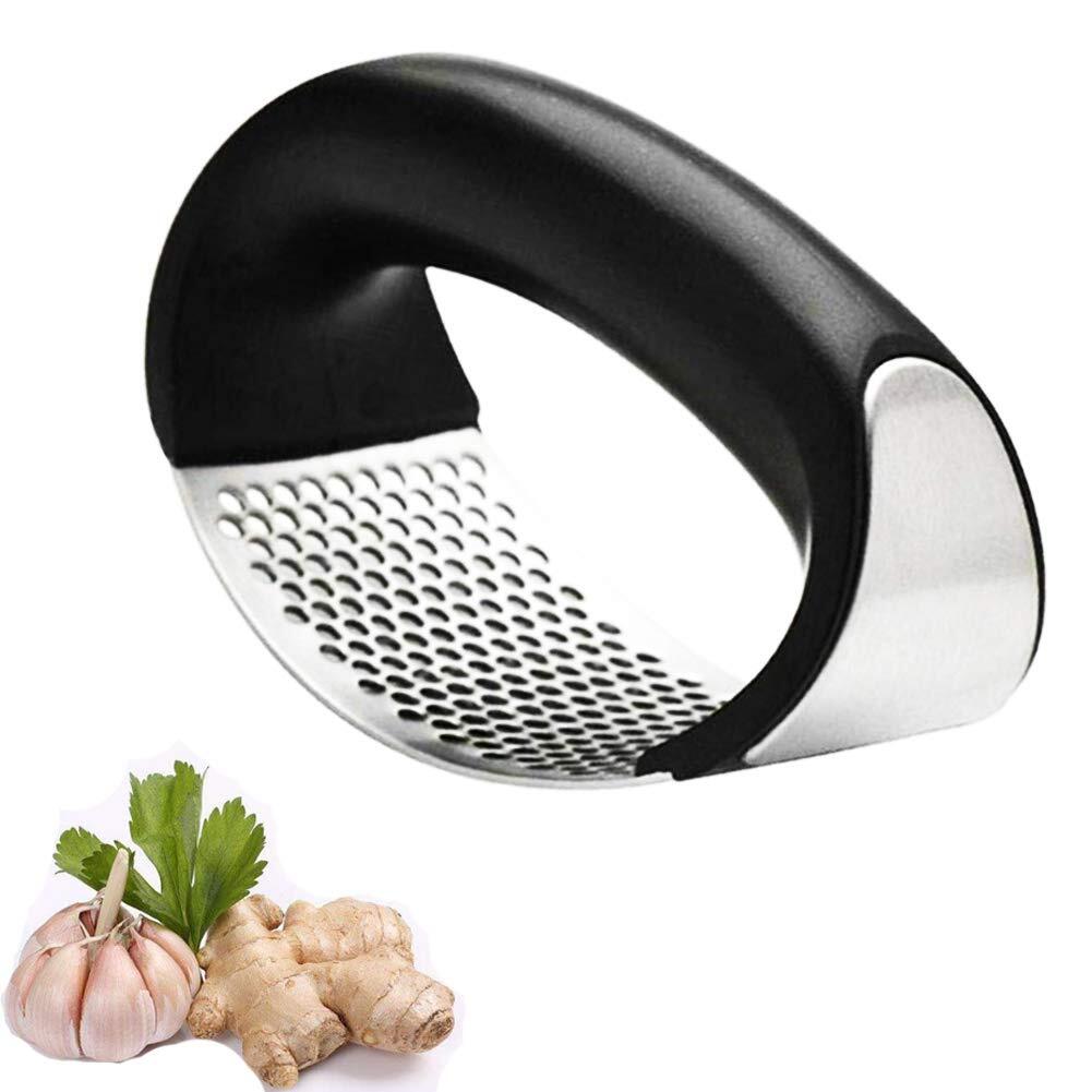 Stainless Steel Kitchen Garlic Press Crusher Rocking Mincer