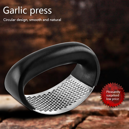 Stainless Steel Kitchen Garlic Press Crusher Rocking Mincer