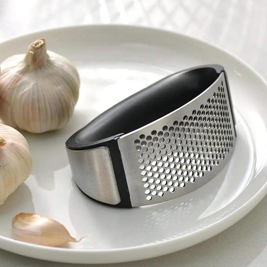 Stainless Steel Kitchen Garlic Press Crusher Rocking Mincer