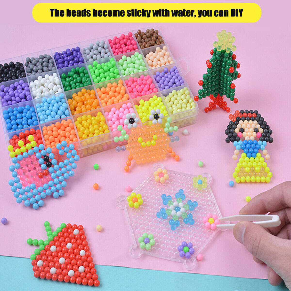 2400 Colourful Water Beads and Accessories Arts and Craft Kit