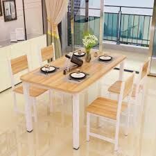 4 x Piece Set Bliss Wood & Steel Dining Chairs (Oak & White)