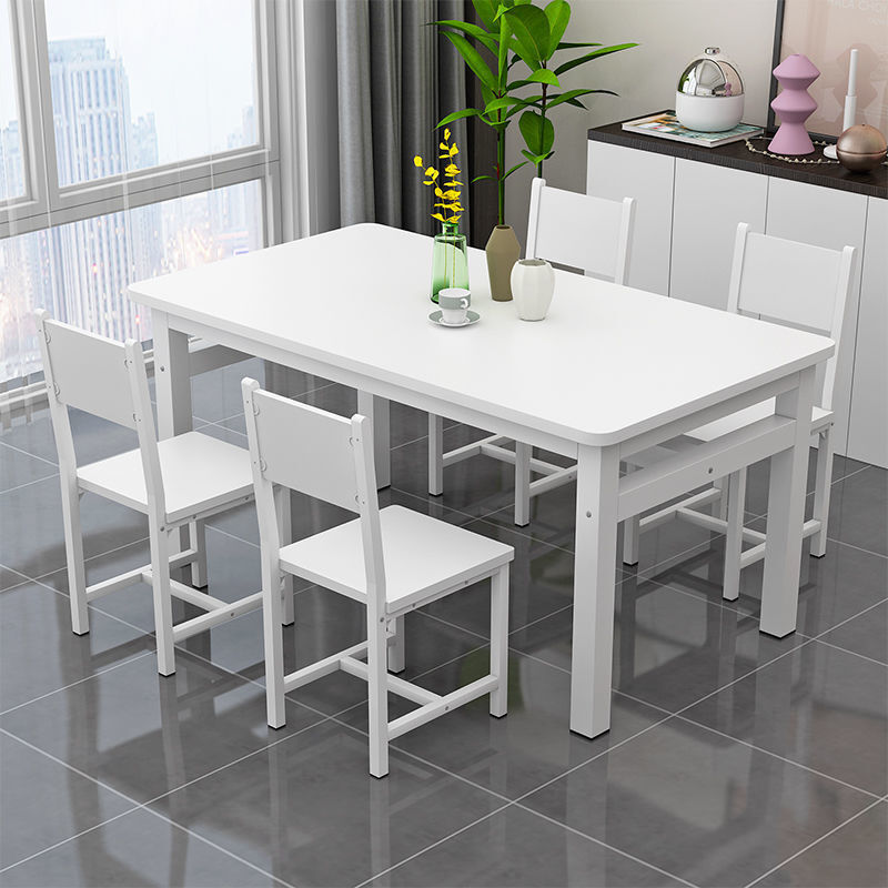 4 x Piece Set Bliss Wood & Steel Dining Chairs (White)