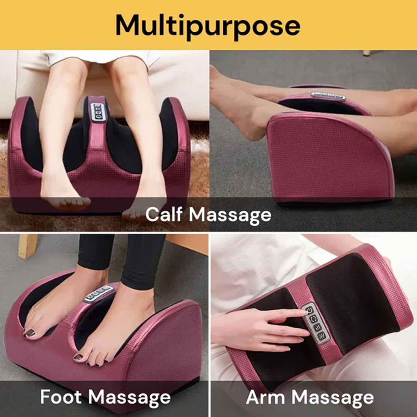 Therapeutic Heated Foot Massager Electric Heating Massage Reflexology Calf Leg Pain Relief Relaxation