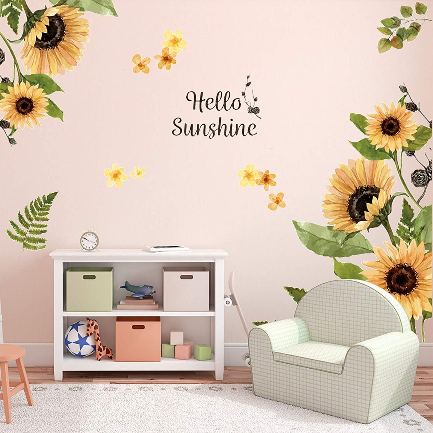 Sunflower Plants Wall Stickers Decal DIY Decor Vinyl Self-Adhesive Mural Art Room Decoration