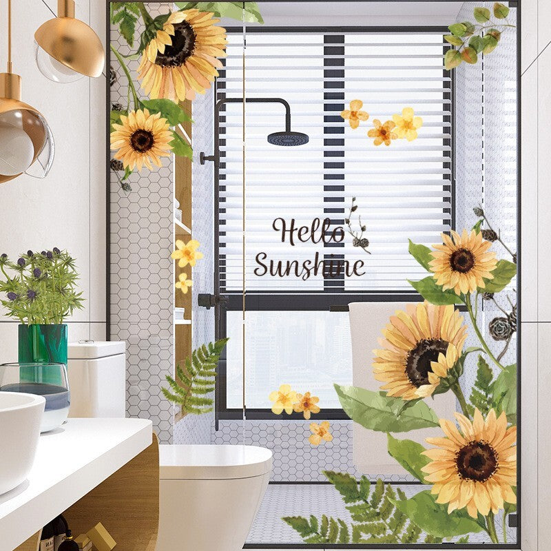 Sunflower Plants Wall Stickers Decal DIY Decor Vinyl Self-Adhesive Mural Art Room Decoration