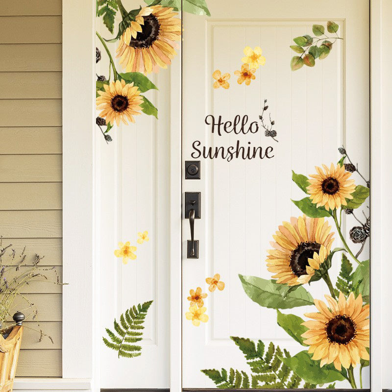 Sunflower Plants Wall Stickers Decal DIY Decor Vinyl Self-Adhesive Mural Art Room Decoration