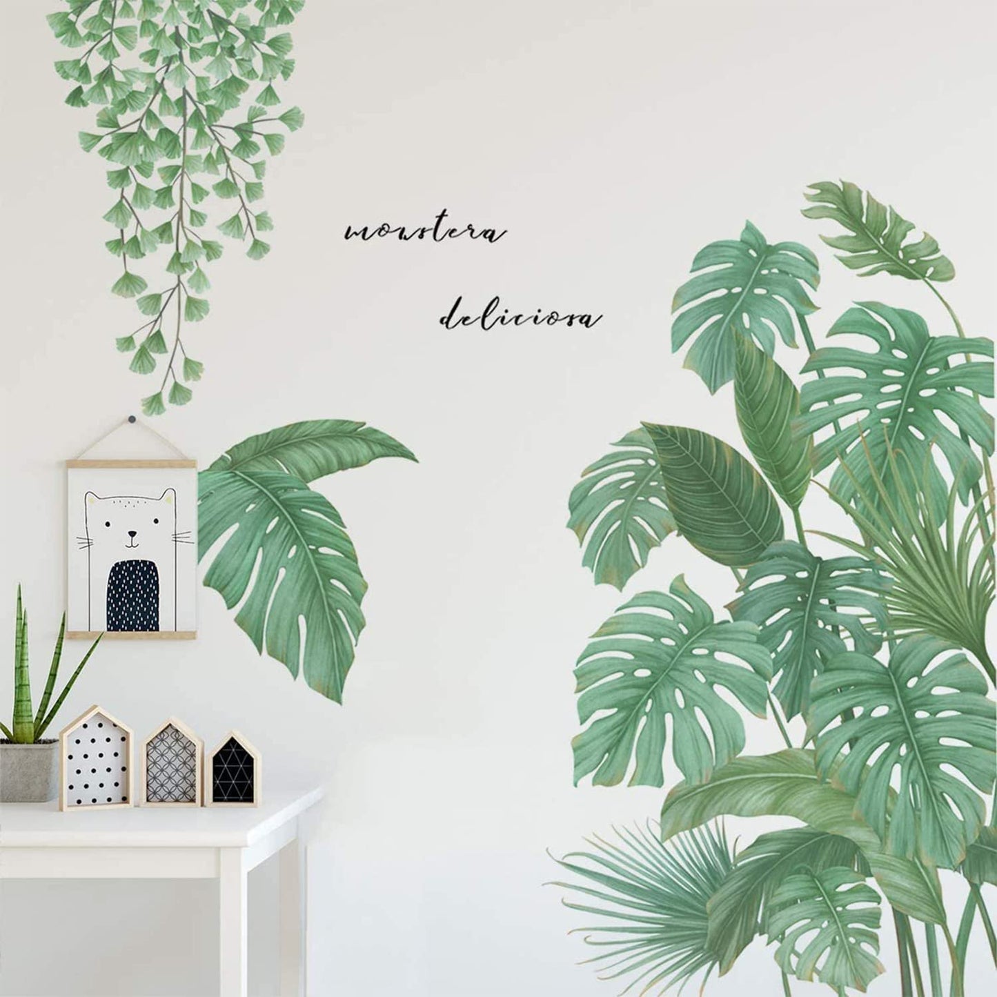 Monstera Leaf Tropical Plants Wall Stickers Decal DIY Decor Mural Art Room Decoration