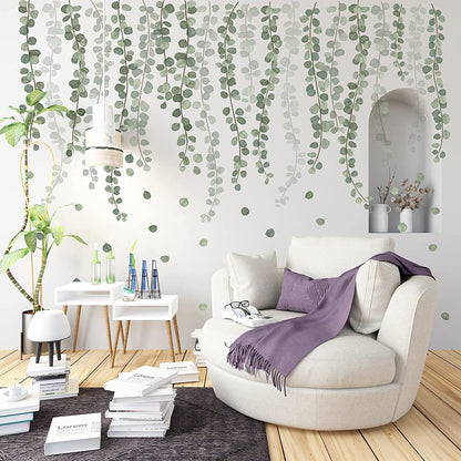 Fresh Leaves Tree Vine Plants Wall Stickers Decal DIY Decor Mural Art Room Decoration