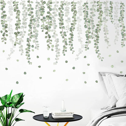 Fresh Leaves Tree Vine Plants Wall Stickers Decal DIY Decor Mural Art Room Decoration