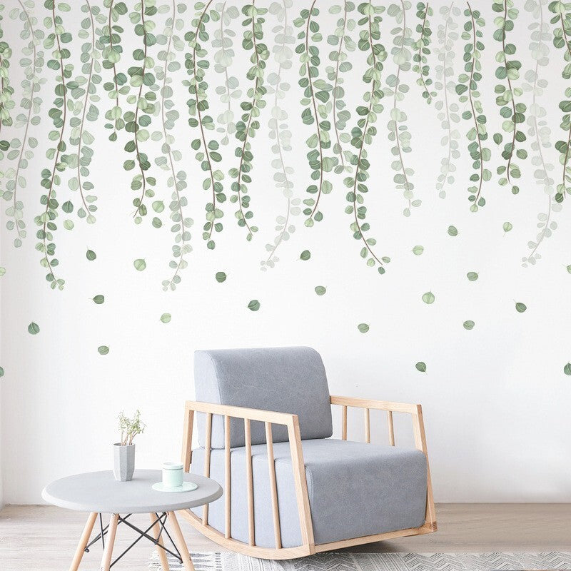 Fresh Leaves Tree Vine Plants Wall Stickers Decal DIY Decor Mural Art Room Decoration