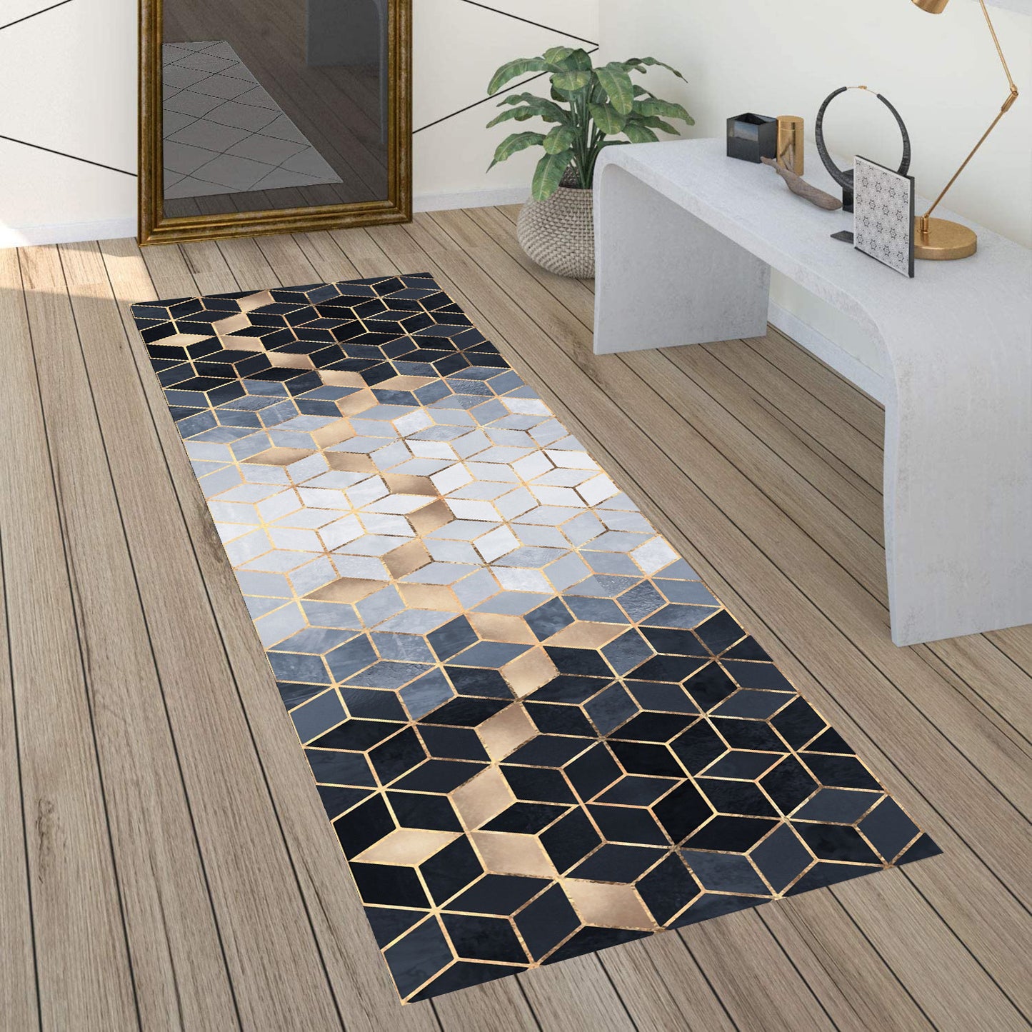 Lumina Hallway Runner Area Rug Carpet Mat (60 x 200)