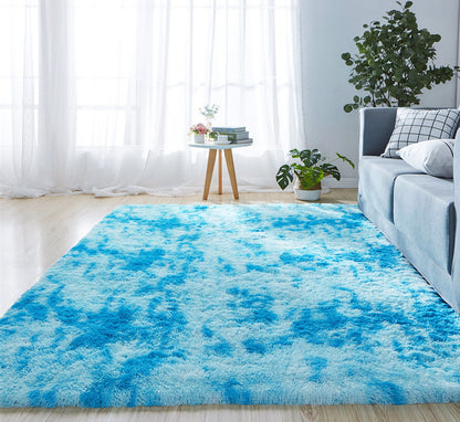 Blue Oasis Bedroom/Living Room Comfortable Shag Rug (200 x 140)